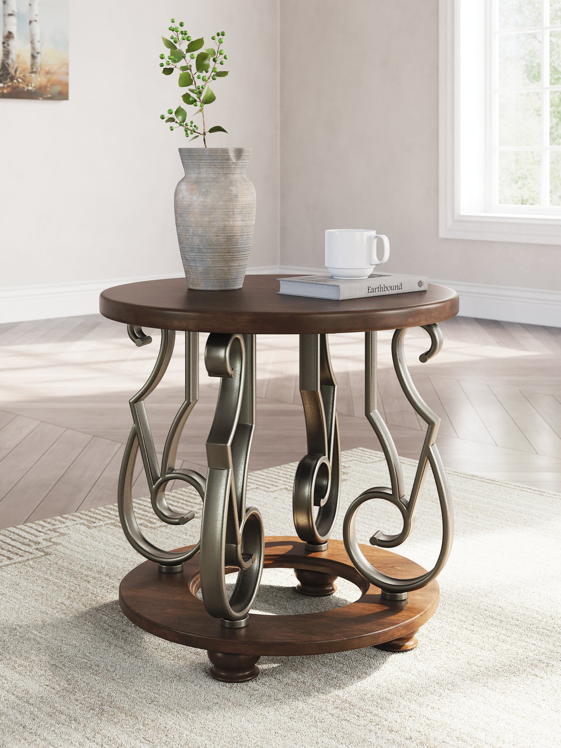 Frallyn End Table - Dark Brown