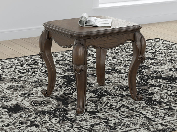 Maylee End Table - Dark Brown