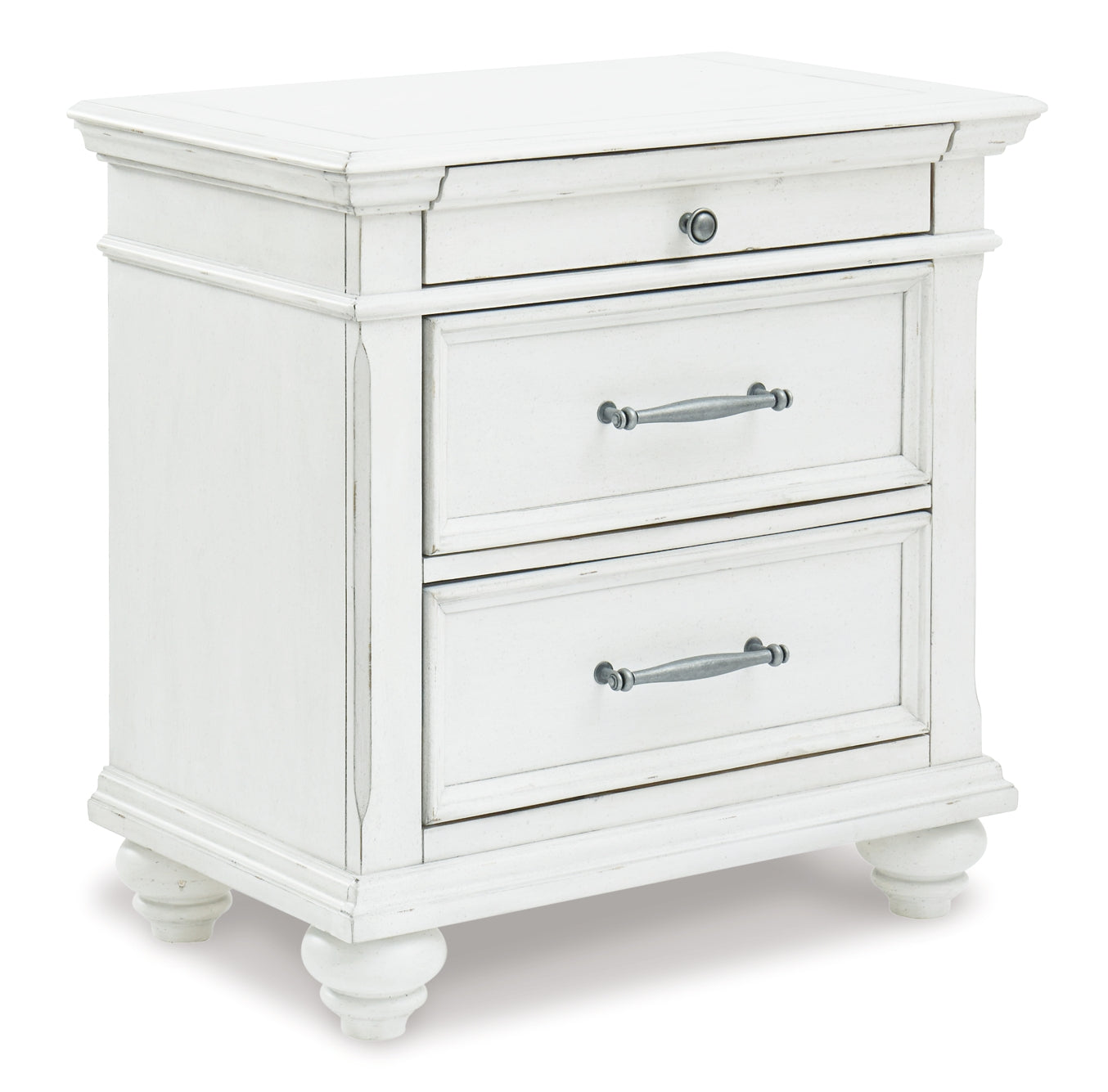 Kanwyn King Panel Bed with Storage with Mirrored Dresser, Chest and Nightstand