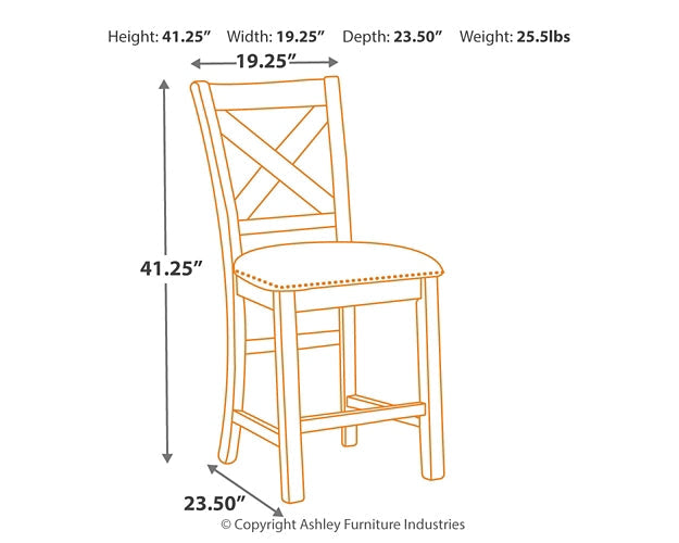 Moriville 7-Pc Counter Height Dining Set