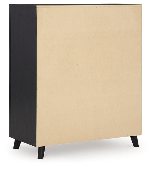 Danziar Queen Panel Headboard with Mirrored Dresser, Chest and Nightstand