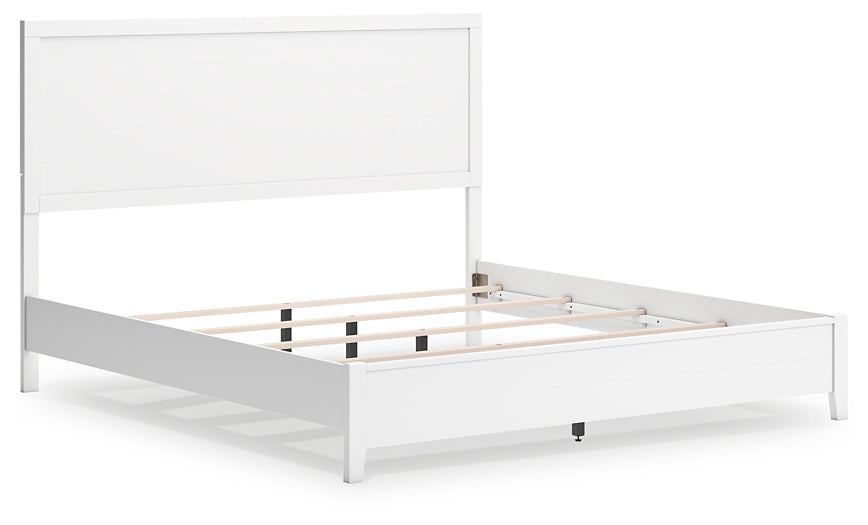 Binterglen King Panel Bed with Mirrored Dresser and Chest