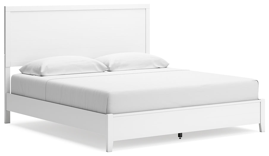 Binterglen King Panel Bed with Mirrored Dresser and Chest