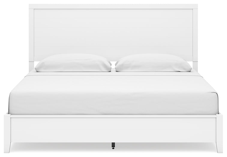 Binterglen King Panel Bed with Mirrored Dresser and Chest