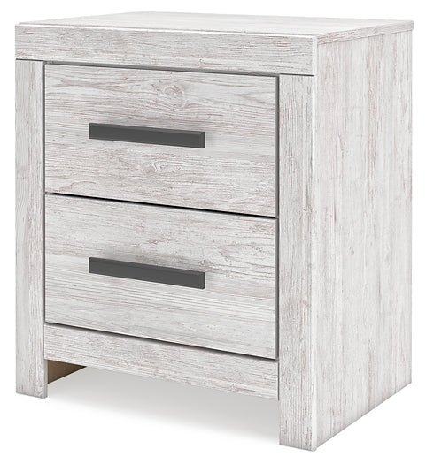 Cayboni Full Panel Bed with Mirrored Dresser and Nightstand