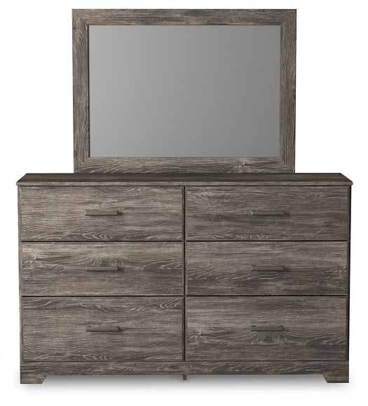 Ralinksi King Panel Bed with Mirrored Dresser and Chest