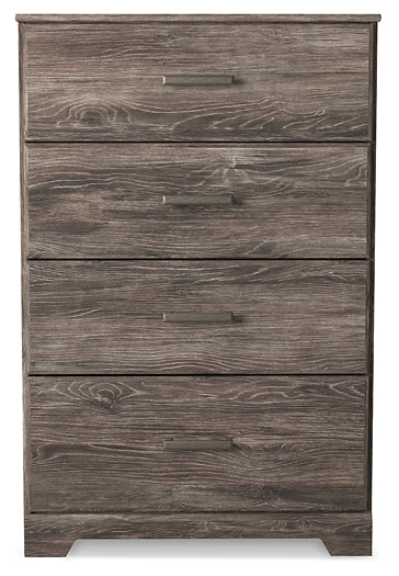 Ralinksi King Panel Bed with Mirrored Dresser and Chest