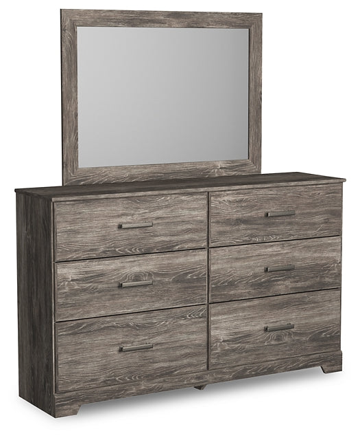 Ralinksi Full Panel Bed with Mirrored Dresser and Chest