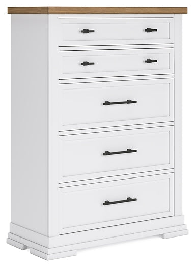 Ashbryn Queen Panel Storage Bed with Mirrored Dresser and Chest