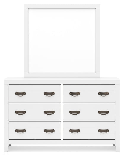 Binterglen Full Panel Bed with Mirrored Dresser and Chest