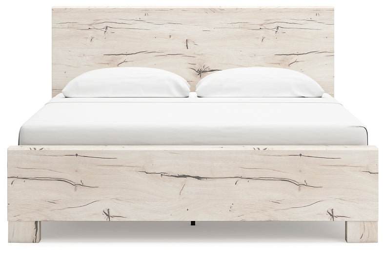 Lawroy King Panel Bed with Mirrored Dresser and Chest