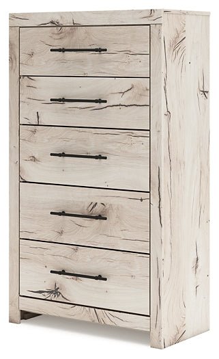 Lawroy Queen Panel Bed with Mirrored Dresser and Chest