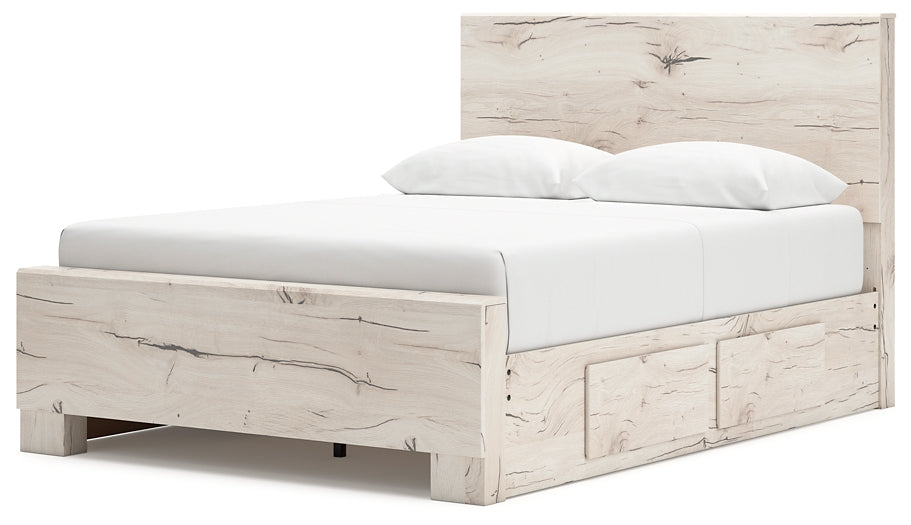 Lawroy Queen Panel Bed with Mirrored Dresser and Chest