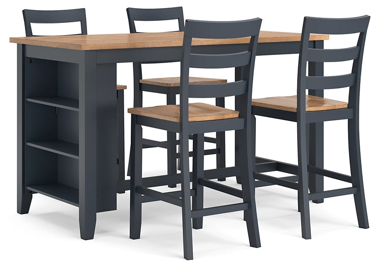 Gesthaven 5-Pc Counter Height Dining Set