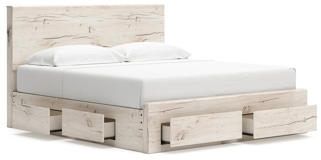 Lawroy King Panel Storage Bed with Mirrored Dresser
