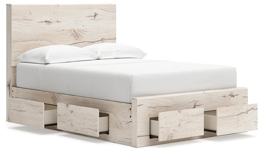 Lawroy Full Panel Storage Bed with Mirrored Dresser, Chest and Nightstand