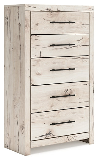 Lawroy Full Panel Storage Bed with Mirrored Dresser and Chest