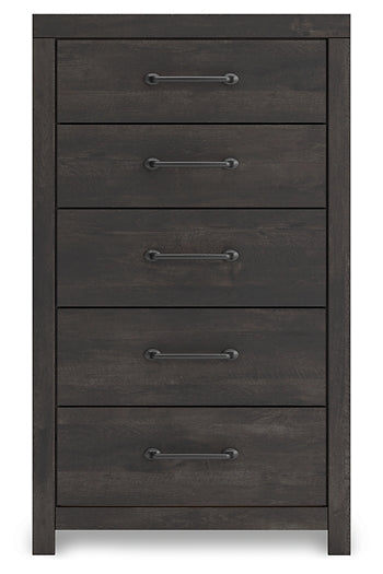 Hollivern Twin Panel Bed with Mirrored Dresser and Chest