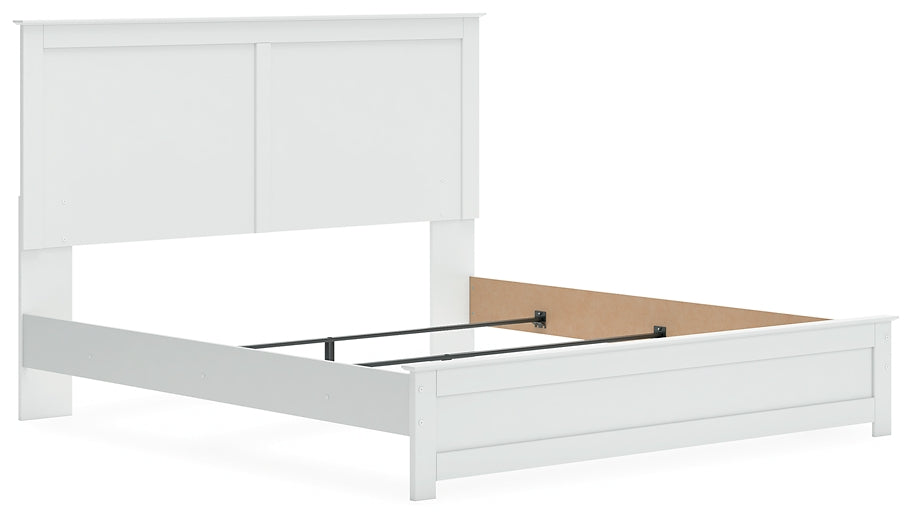 Bostwick Shoals King Panel Bed with Mirrored Dresser