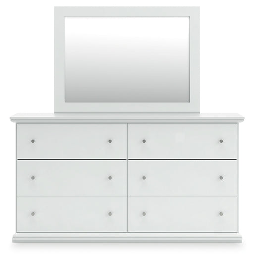 Bostwick Shoals King Panel Bed with Mirrored Dresser