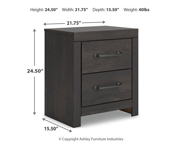 Hollivern Twin Panel Bed with Mirrored Dresser, Chest and Nightstand