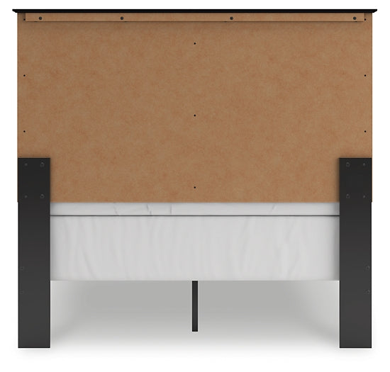 Maribel Full Panel Bed with Mirrored Dresser