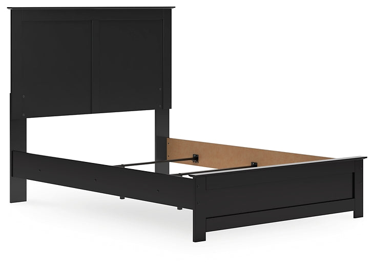 Maribel Full Panel Bed with Mirrored Dresser and Chest