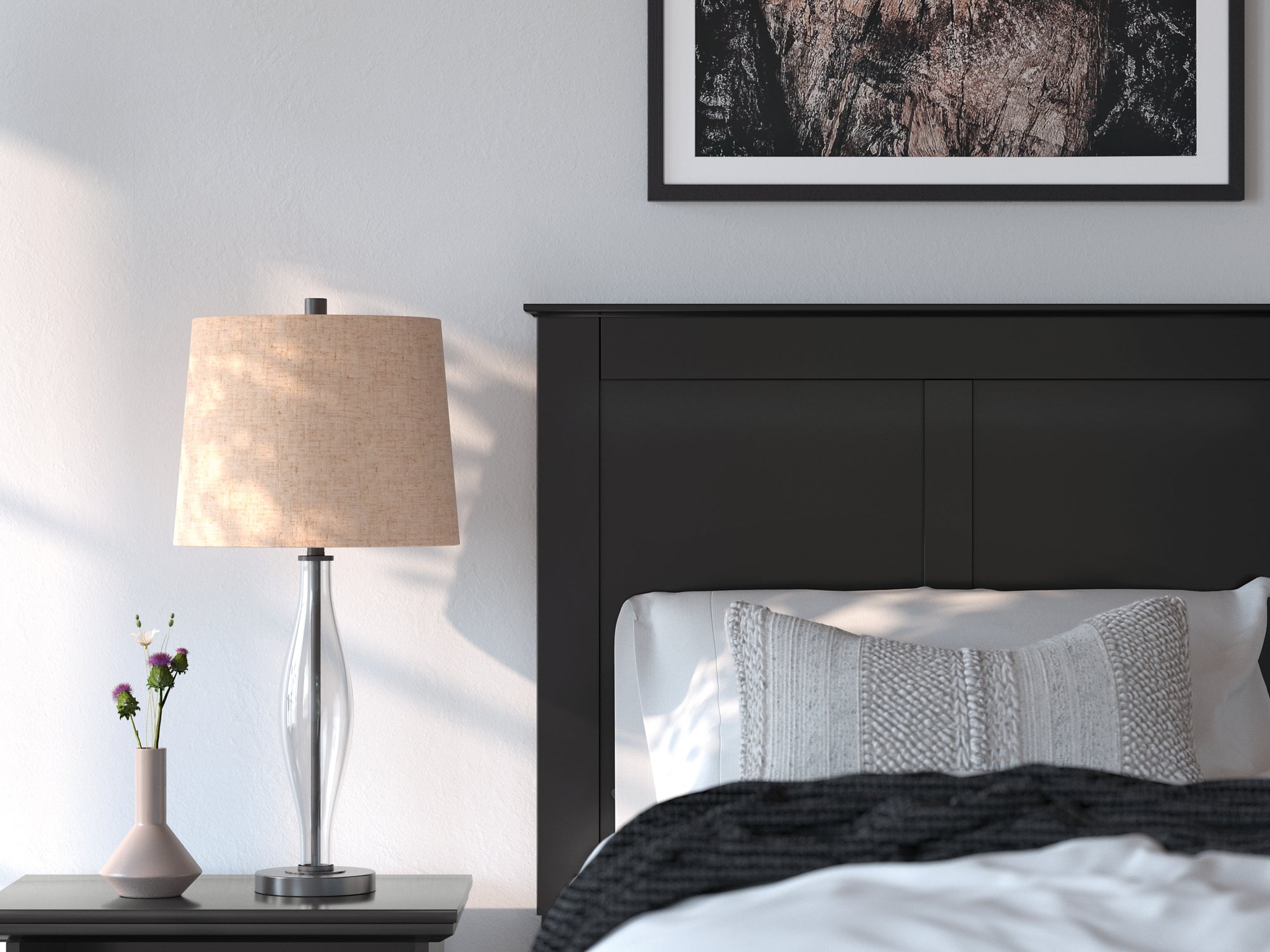 Maribel Twin Panel Bed with Mirrored Dresser, Chest and Nightstand