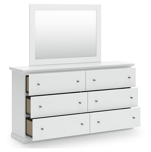 Bostwick Shoals Full Panel Bed with Mirrored Dresser