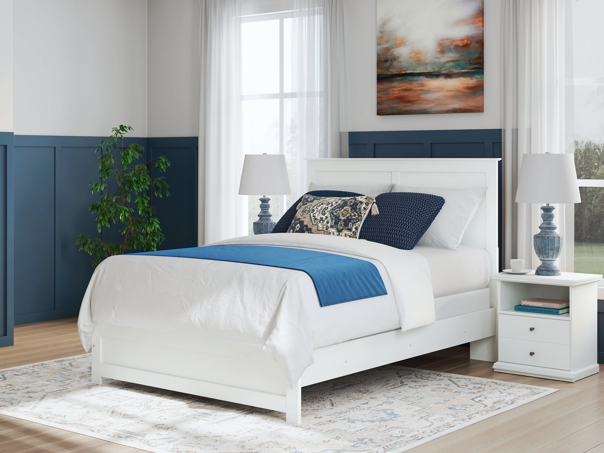 Bostwick Shoals Queen Panel Bed with Mirrored Dresser