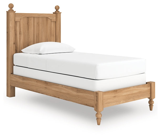 Aleaport Twin Panel Bed with Mirrored Dresser and Nightstand