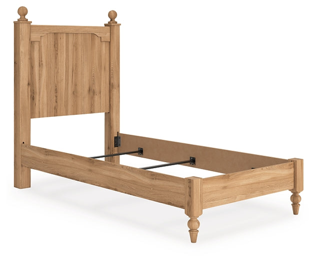 Aleaport Twin Panel Bed with Mirrored Dresser and Nightstand