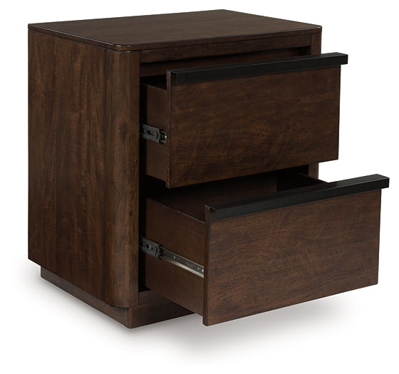 Dilenno King Canopy Bed with Mirrored Dresser and Nightstand