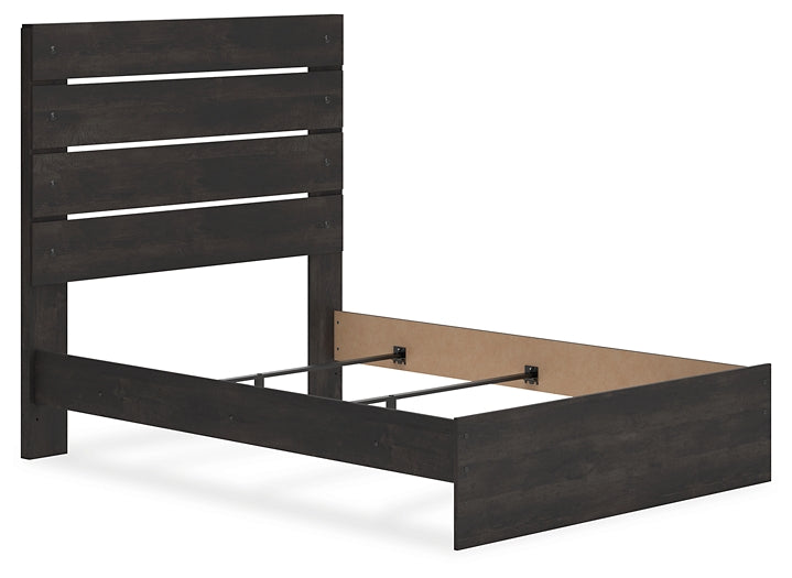 Hollivern Full Panel Bed with Mirrored Dresser, Chest and Nightstand