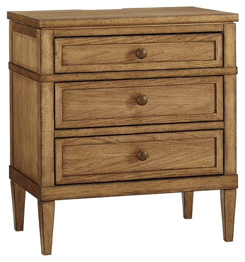 Sharlance King Upholstered Panel Bed with Mirrored Dresser, Chest and Nightstand
