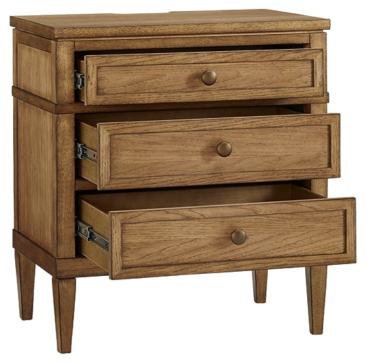 Sharlance King Upholstered Panel Bed with Mirrored Dresser, Chest and Nightstand