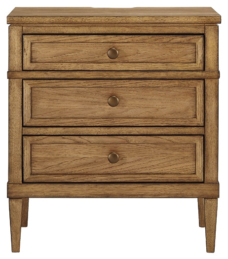 Sharlance King Upholstered Panel Bed with Mirrored Dresser, Chest and Nightstand