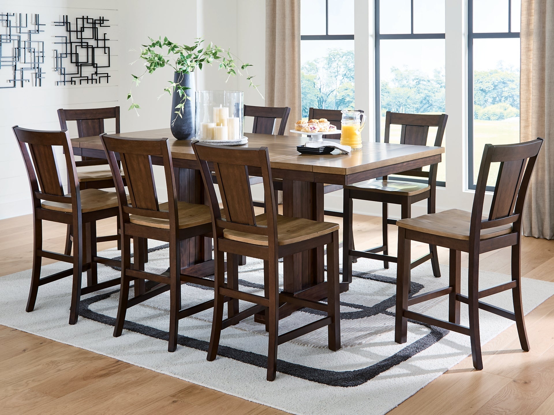 Rylandeen 9-Pc Counter Height Dining Set