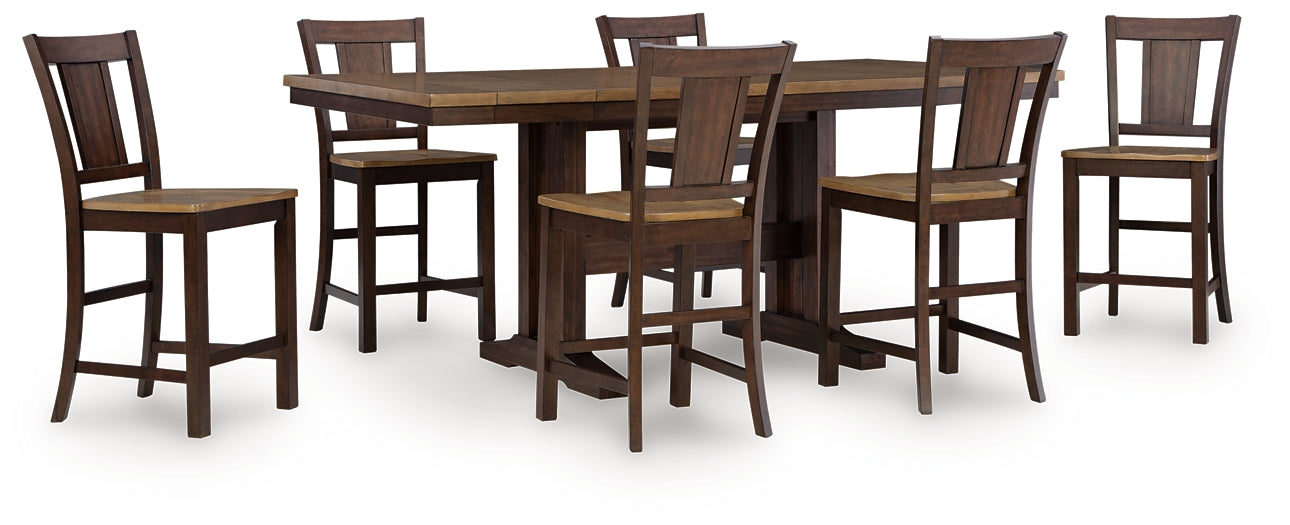 Rylandeen 7-Pc Counter Height Dining Set