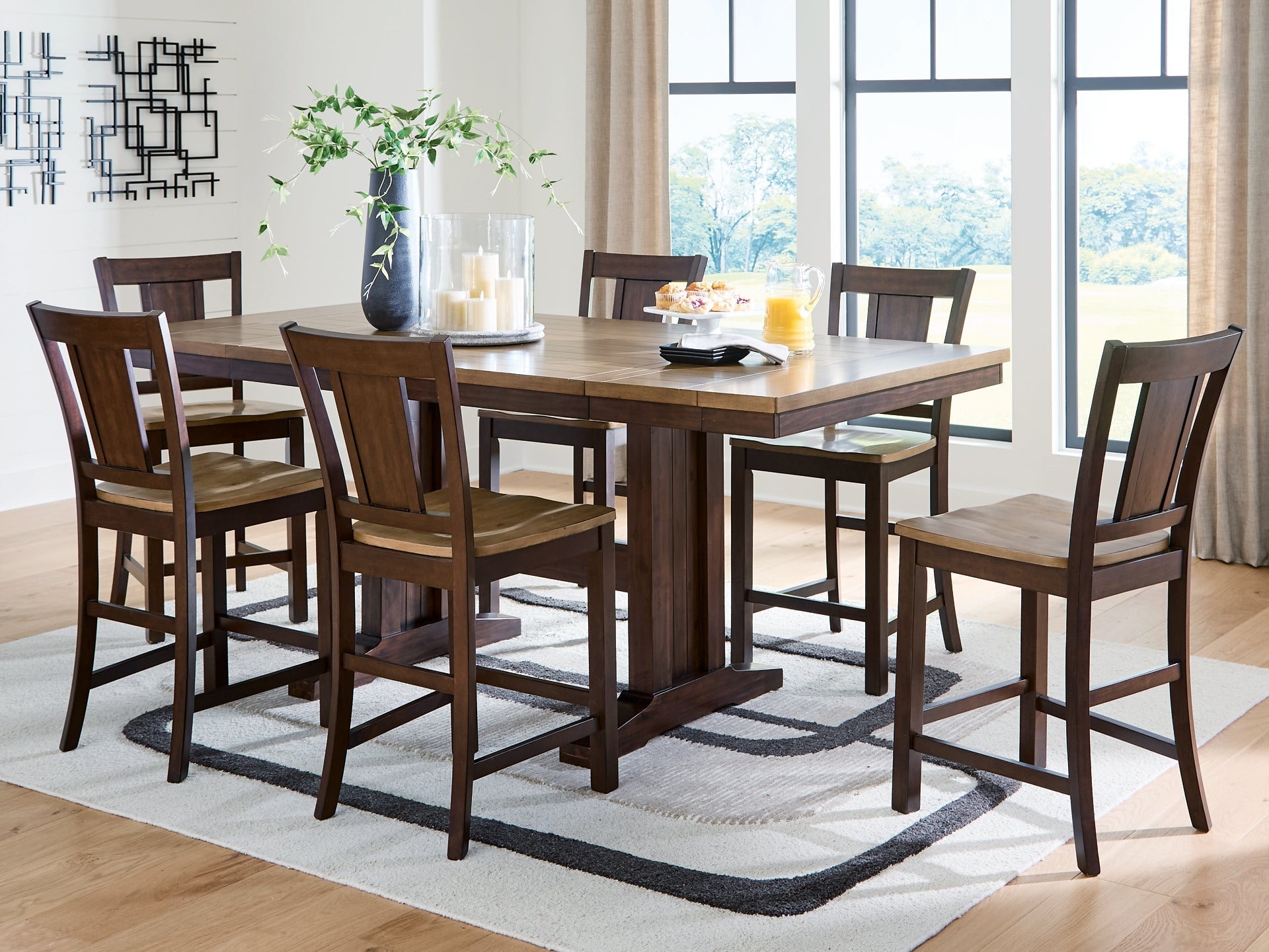 Rylandeen 7-Pc Counter Height Dining Set