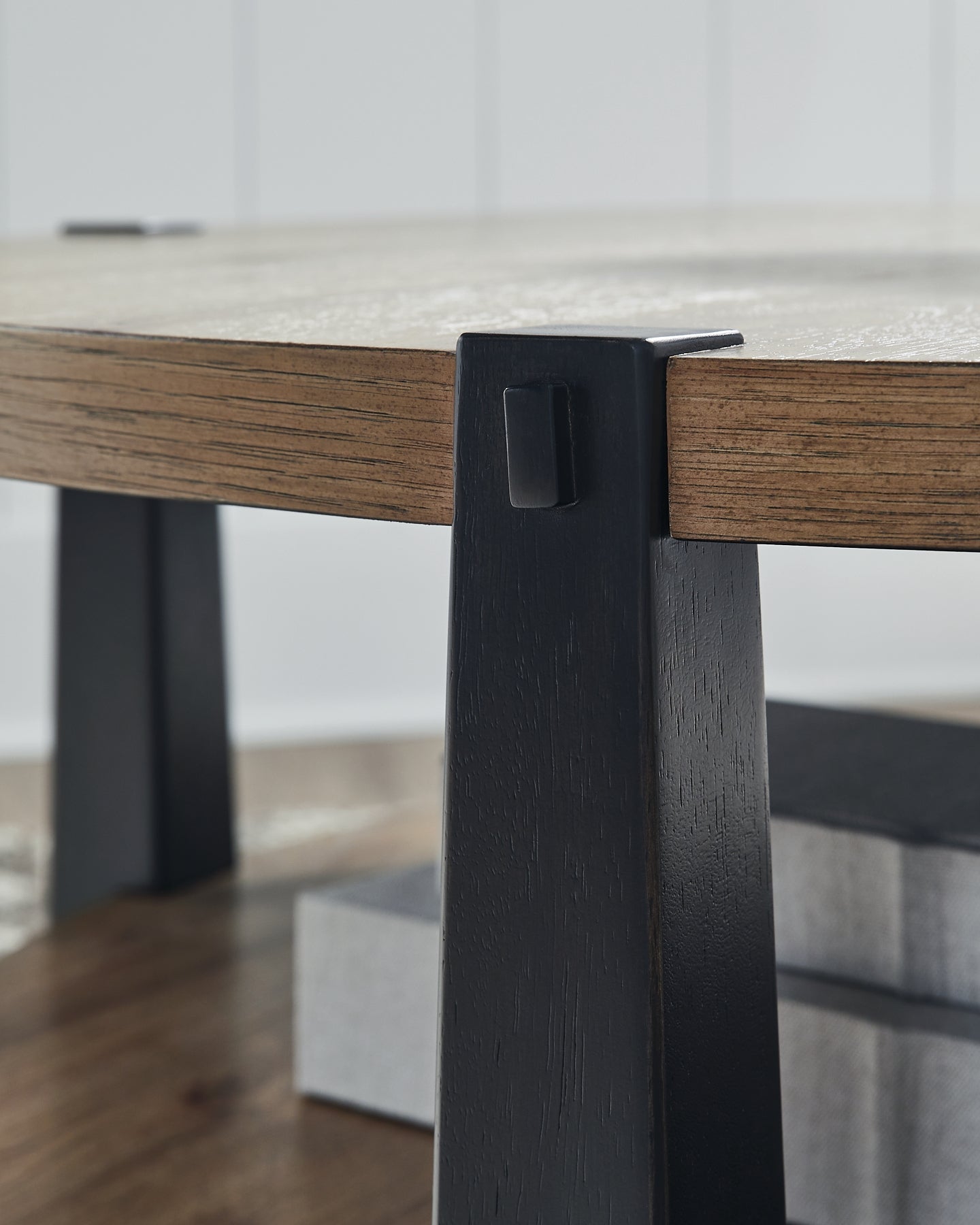 Ridgester Coffee Table - Light Brown/Black