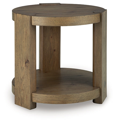 Flangren End Table - Light Brown