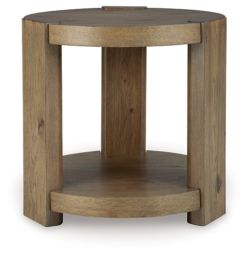 Flangren End Table - Light Brown