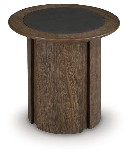 Dontayne End Table - Warm Brown