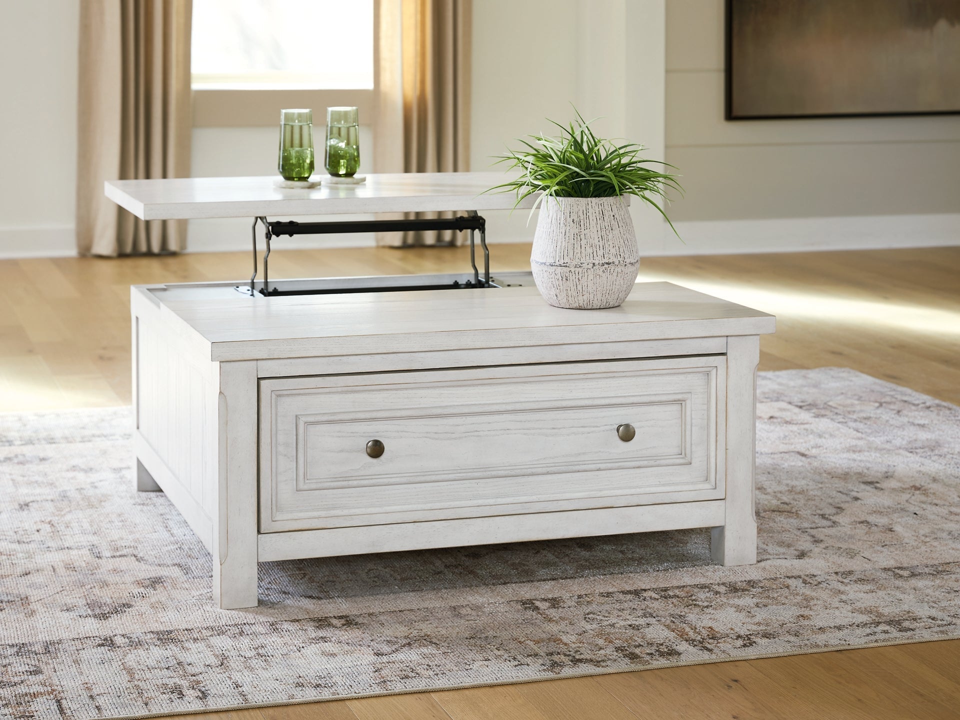 Robbinsdale Lift Top Coffee Table - Antique White