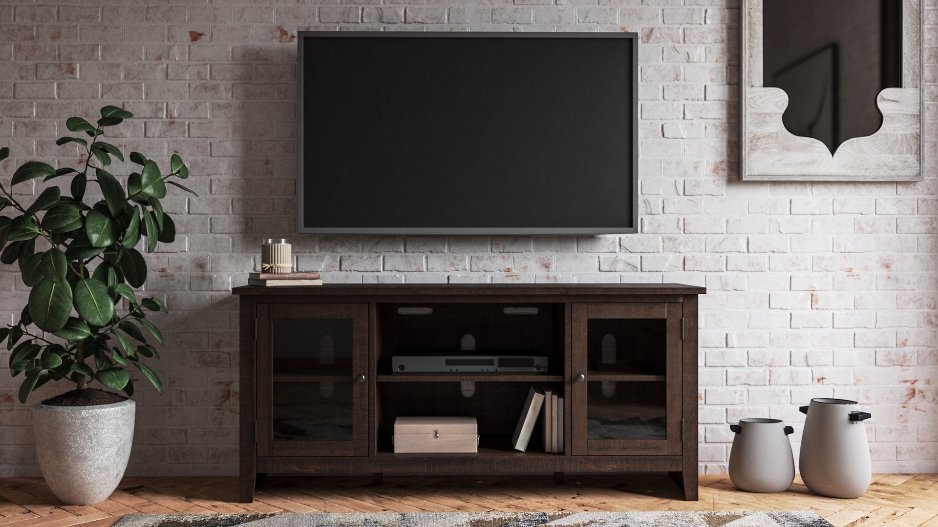 Camiburg LG TV Stand w/Fireplace Option