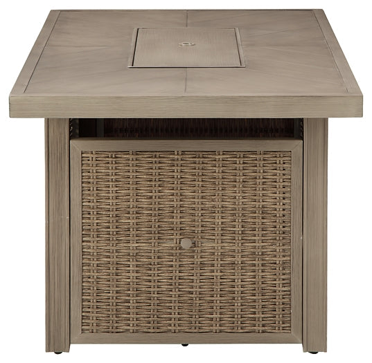 Beachcroft Rectangular Fire Pit Table