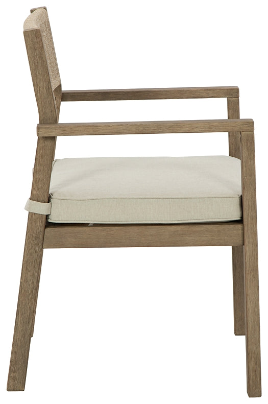 Aria Plains Arm Chair With Cushion (2/CN)