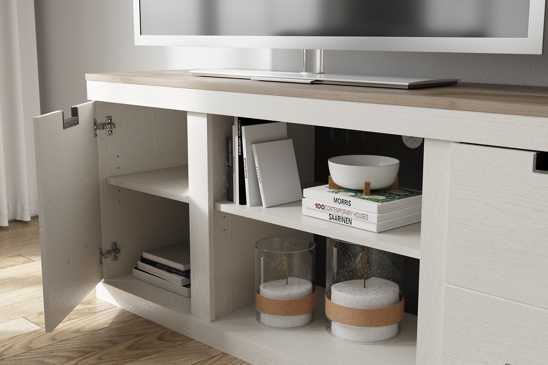 Vaibryn LG TV Stand w/Fireplace Option